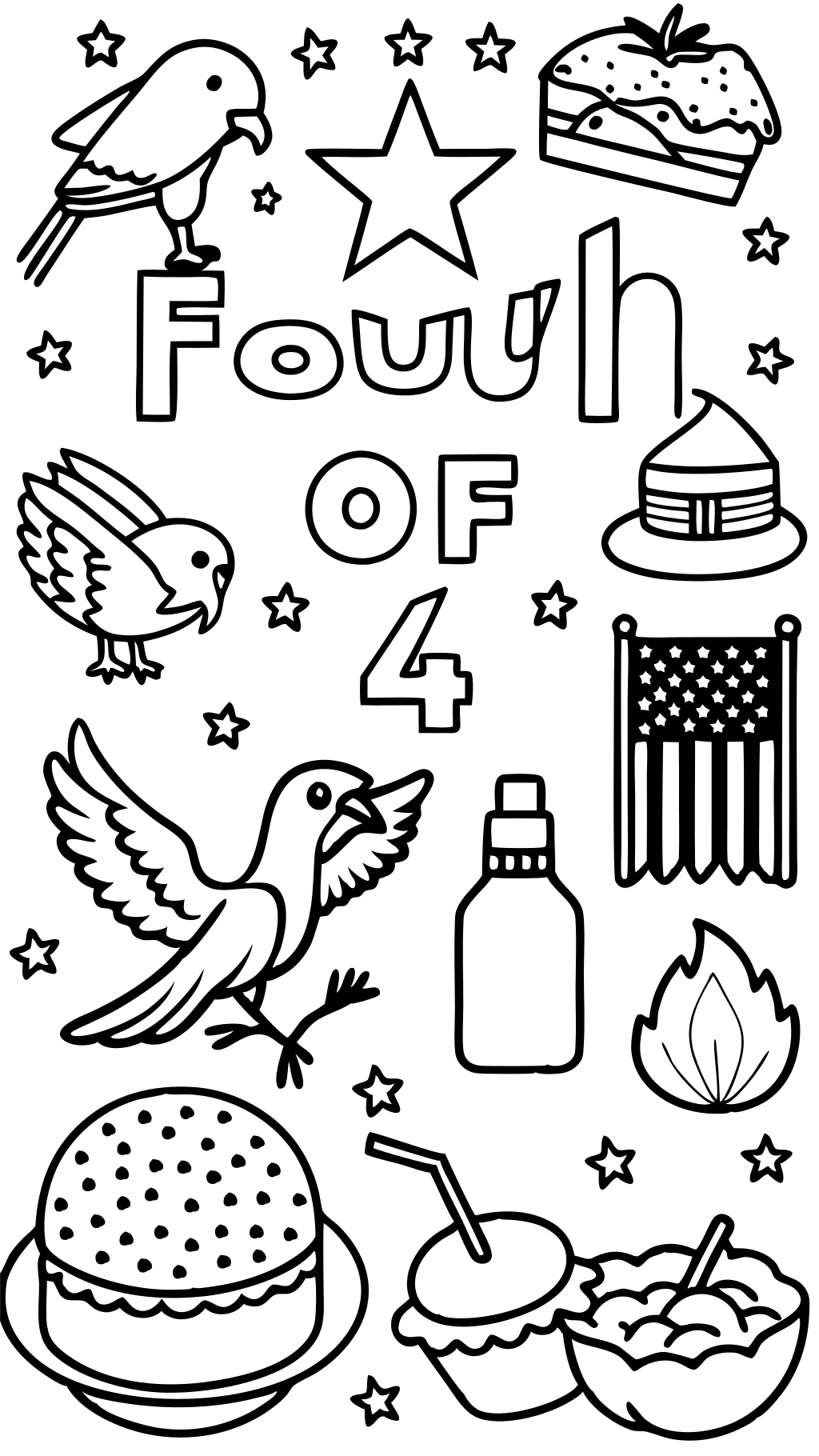 fourth of july coloring page